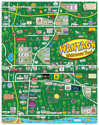 Wantagh, Long Island, MapToons Map